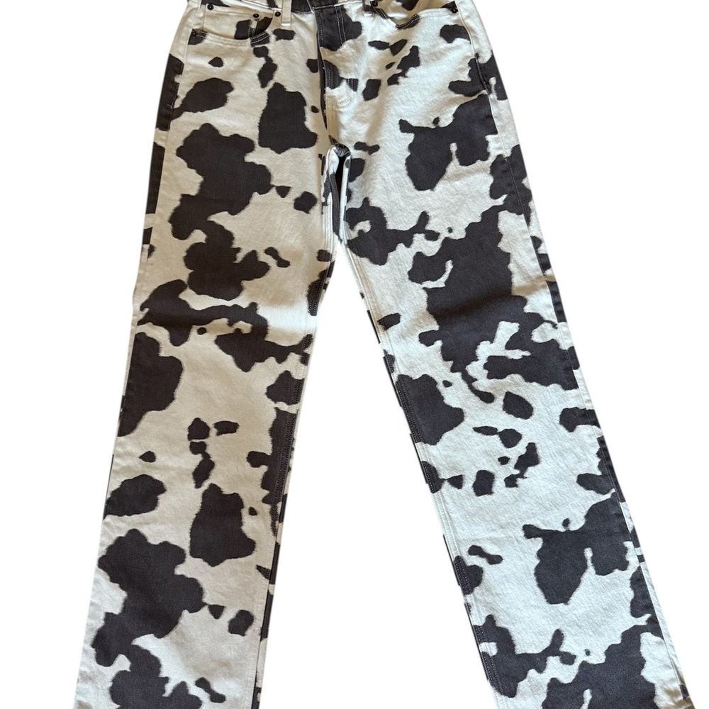 NWT- Abercrombie Black and White Cow Print Jeans